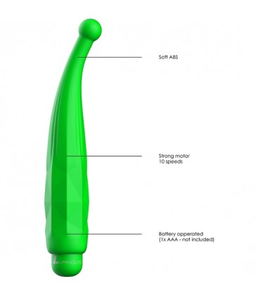 LYRA BALA VIBRADORA ABS BULLET WITH SILICONE SLEEVE 10 VELOCIDADES VERDE