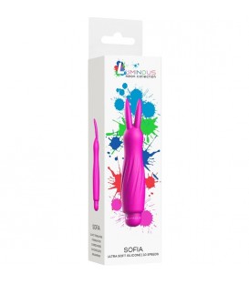 SOFIA BALA VIBRADORA ABS BULLET WITH SILICONE SLEEVE 10 VELOCIDADES FUCSIA