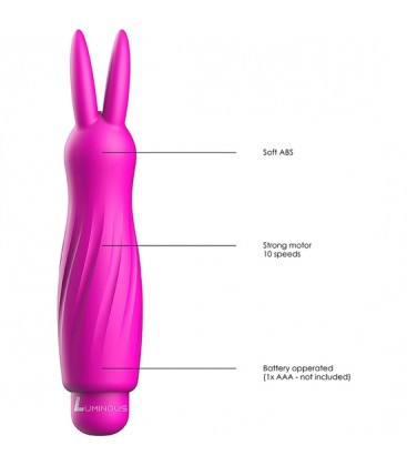 SOFIA BALA VIBRADORA ABS BULLET WITH SILICONE SLEEVE 10 VELOCIDADES FUCSIA