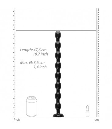 ASS SNAKE BEADED DILDO 50 CM NEGRO