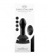 PLUGGY GLASS VIBRATOR WITH SUCTION CUP AND REMOTE RECARGABLE 10 VELOCIDADES NEGRO