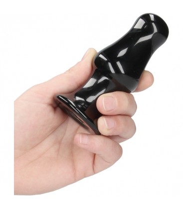 MISSY GLASS VIBRATOR WITH SUCTION CUP AND REMOTE RECARGABLE 10 VELOCIDADES NEGRO