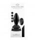 STRETCHY GLASS VIBRATOR WITH SUCTION CUP AND REMOTE RECHARGEABLE 10 VELOCIDADES NEGRO