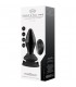 STRETCHY GLASS VIBRATOR WITH SUCTION CUP AND REMOTE RECHARGEABLE 10 VELOCIDADES NEGRO