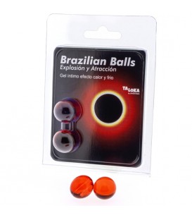 2 BRAZILIAN BALLS EXPLOSION DE AROMAS GEL EXCITANTE EFECTO CALOR Y FRIO