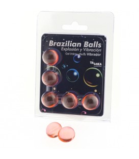 5 BRAZILIAN BALLS EXPLOSION DE AROMAS GEL EXCITANTE EFECTO VIBRACIÓN