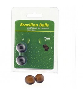 2  BRAZILIAN BALLS EXPLOSION DE AROMAS GEL INTIMO -  CHOCOLATE