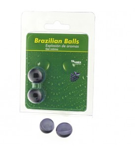2 BRAZILIAN BALLS EXPLOSION DE AROMAS GEL INTIMO FRUTAS DEL BOSQUE