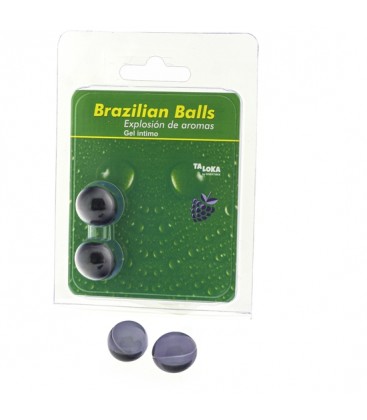 2 BRAZILIAN BALLS EXPLOSION DE AROMAS GEL INTIMO FRUTAS DEL BOSQUE