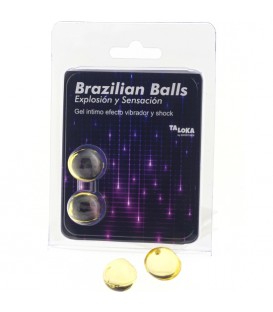 2  BRAZILIAN BALLS EXPLOSION DE AROMAS GEL GEL EXCITANTE EFECTO VIBRADOR Y SHOCK.