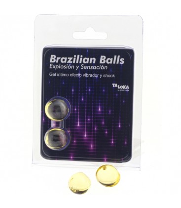 2 BRAZILIAN BALLS EXPLOSION DE AROMAS GEL GEL EXCITANTE EFECTO VIBRADOR Y SHOCK