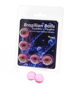 5 BRAZILIAN BALLS EXPLOSION DE AROMAS GEL EXCITANTE EFECTO REFRESH VIBRATION