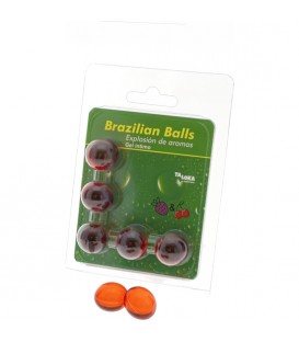 5  BRAZILIAN BALLS EXPLOSION DE AROMAS GEL INTIMO - FRESA Y CEREZA