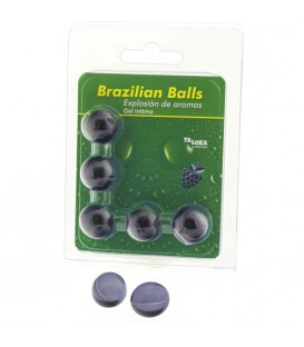 5 BRAZILIAN BALLS EXPLOSION DE AROMAS GEL INTIMO FRUTAS DEL BOSQUE