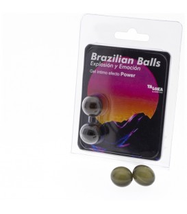 2  BRAZILIAN BALLS EXPLOSION DE AROMAS GEL EXCITANTE EFECTO POWER.