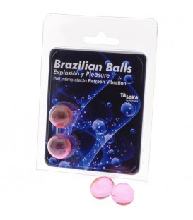 2 BRAZILIAN BALLS EXPLOSION DE AROMAS GEL EXCITANTE EFECTO REFRESH VIBRATION