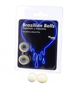 2 BRAZILIAN BALLS EXPLOSION DE AROMAS GEL EXCITANTE EFECTO VIBRANTE Y FRIO.