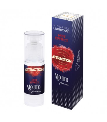 ATTRACTION LUBRICANTE EFECTO CALOR SABOR MOJITO 50 ML