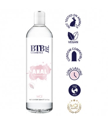 BTB LUBRICANTE ANAL BASE DE AGUA XL 250ML