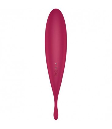 SATISFYER TWIRLING PRO SUCCIONADOR Y VARITA VIBRADORA CON APP CONNECT ROSADO