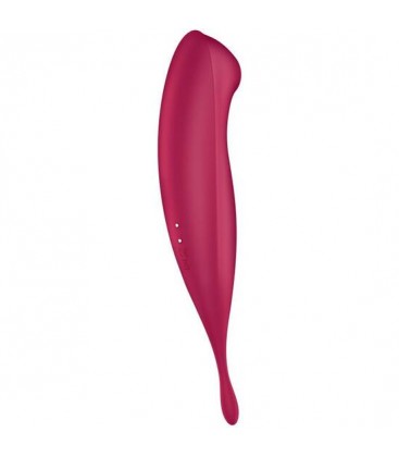 SATISFYER TWIRLING PRO SUCCIONADOR Y VARITA VIBRADORA CON APP CONNECT ROSADO