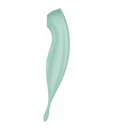 SATISFYER TWIRLING PRO SUCCIONADOR Y VARITA VIBRADORA CON APP CONNECT VERDE