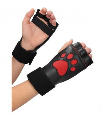 OUCH PUPPY PLAY PUPPY PAW GUANTES NEOPRENO ROJO