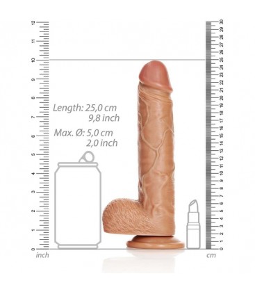 REALROCK PENE REALiSTICO CON TESTiCULOS 9 23 CM