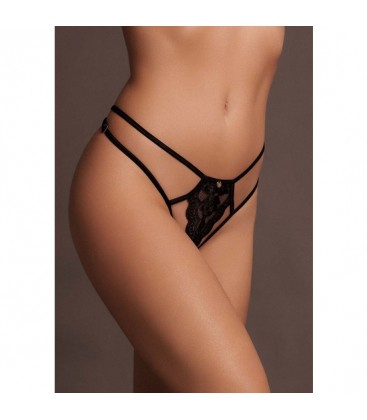 LE DeSIR FAYE TANGA AJUSTABLE CON TIRAS NEGRO