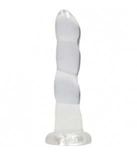 REALROCK - DILDO EFECTO GELATINA - 7/ 17 CM - TRANSPARENTE