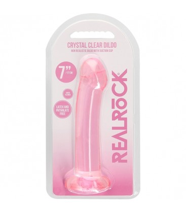 REALROCK NON REALISTIC DILDO WITH SUCTION CUP 67 17 CM ROSA