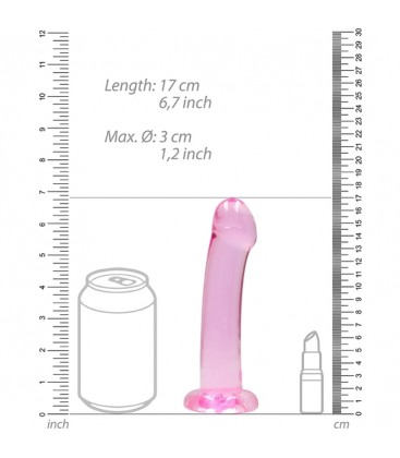 REALROCK NON REALISTIC DILDO WITH SUCTION CUP 67 17 CM ROSA