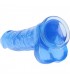 REALROCK DILDO REALiSTICO EFECTO GELATINA CON TESTiCULOS 10 AZUL