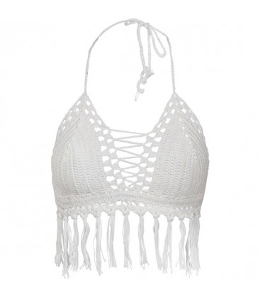 BIKINI WEAVEFRINGE BLANCO