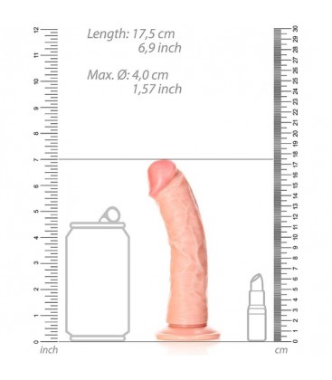 REALROCK PENE REALiSTICO CURVADO CON VENTOSA 6 155 CM