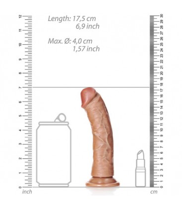 REALROCK PENE REALiSTICO CURVADO CON VENTOSA 6 155 CM