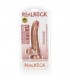 REALROCK PENE REALiSTICO CURVADO CON TESTiSCULOS Y VENTOSA 6 155 CM