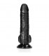 REALROCK PENE REALiSTICO CURVADO CON TESTiCULOS Y VENTOSA 6 155 CM