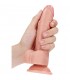 REALROCK PENE REALiSTICO CURVADO CON TESTiCULOS Y VENTOSA 7 18 CM