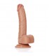 REALROCK PENE REALiSTICO CURVADO CON TESTiCULOS Y VENTOSA 7 18 CM