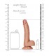 REALROCK PENE REALiSTICO CURVADO CON TESTiCULOS Y VENTOSA 7 18 CM
