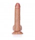 REALROCK PENE REALiSTICO CURVADO CON TESTiCULOS Y VENTOSA 7 18 CM