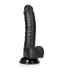 REALROCK PENE REALiSTICO CURVADO CON TESTiCULOS Y VENTOSA 7 18 CM