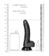 REALROCK PENE REALiSTICO CURVADO CON TESTiCULOS Y VENTOSA 7 18 CM