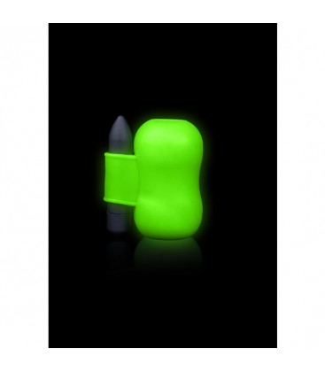 OUCH MASTURBADOR CON VIBRADOR FLUORESCENTE GLOW IN THE DARK