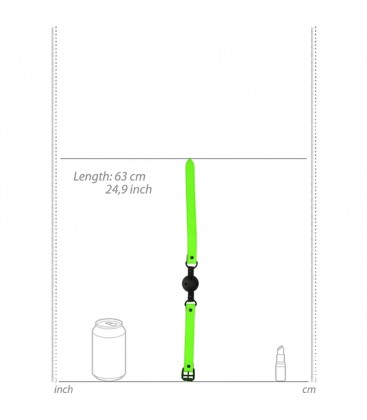 OUCH MORDAZA CON BOLA FLUORESCENTE GLOW IN THE DARK