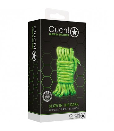 OUCH CUERDA COLOR VERDE NEoN 5M 16 STRINGS GLOW IN THE DARK