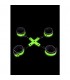 OUCH ESPOSAS PARA MUNECAS Y TOBILLOS CON CUERDA GLOW IN THE DARK