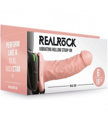 REALROCK VIBRADOR HUECO SIN BOLAS 6 155 CM