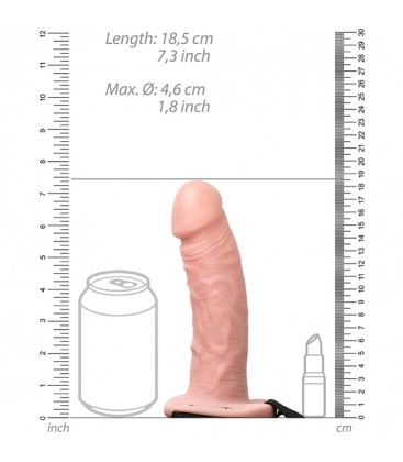 REALROCK VIBRADOR HUECO SIN BOLAS 6 155 CM